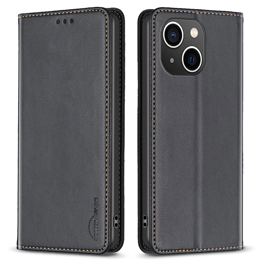 BINFEN COLOR BF18 For iPhone 15 PU Leather Card Holder Cover Flip Stand Phone Case BINFEN COLOR BF18 For iPhone 15 PU Leather Card Holder Cover Flip Stand Phone Case